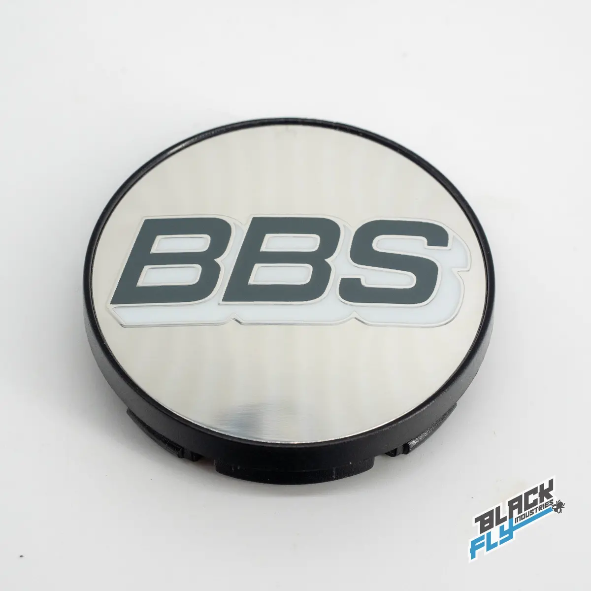 Genuine Bbs Polished/ Grey Logo 56 Mm Cap Set 1