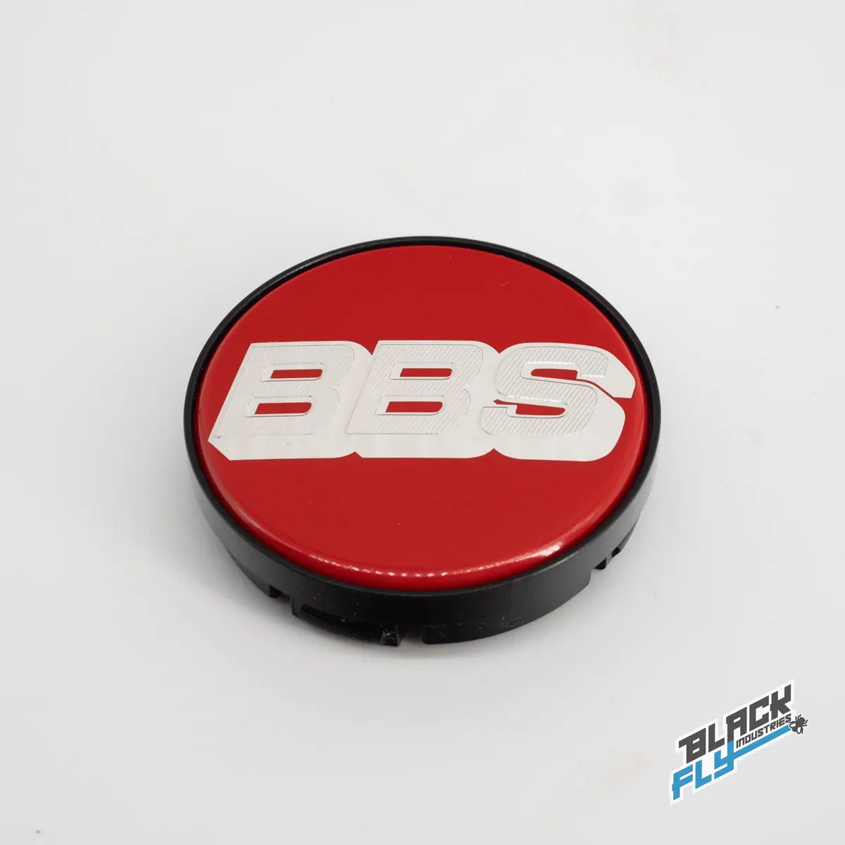 Genuine Bbs Red/ Silver Logo 56 Mm Cap Set 1