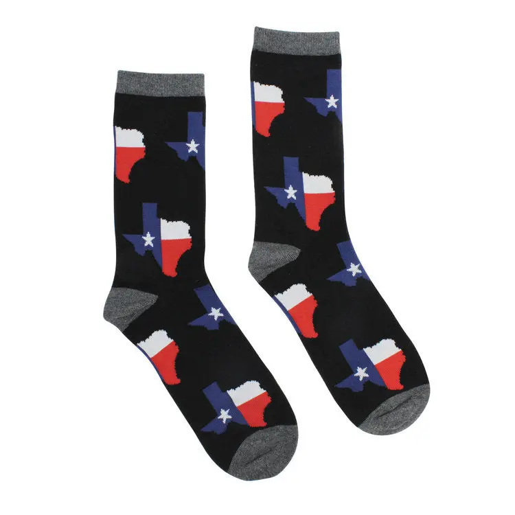 Texas Shape Flag Socks 1