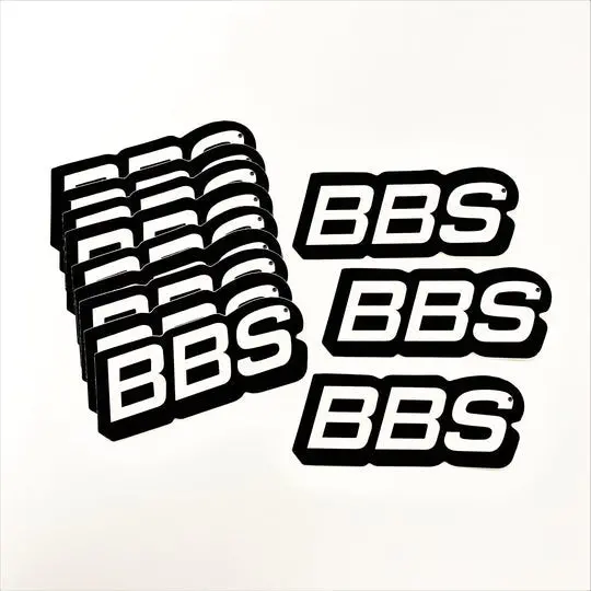 Genuine Bbs Black/White Lip Decals - Set Of 4 1