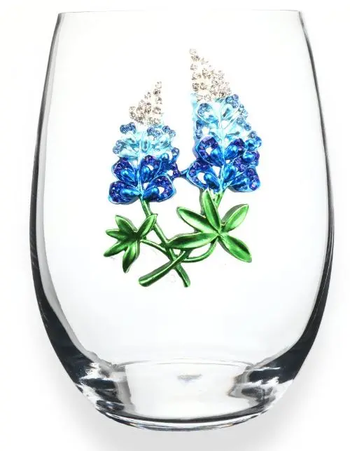 Bluebonnet Stemless Wine Glass 1
