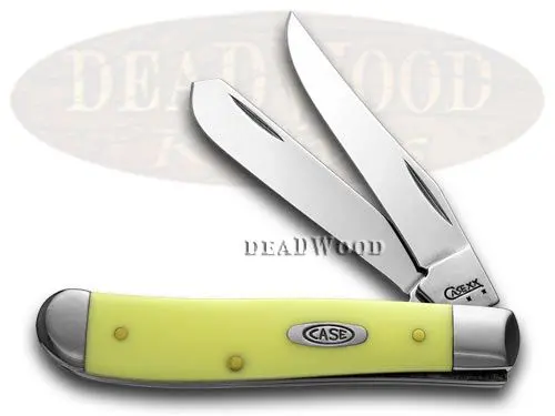 Case Xx - Yellow Synthetic Mini Trapper Pocket Knife 1