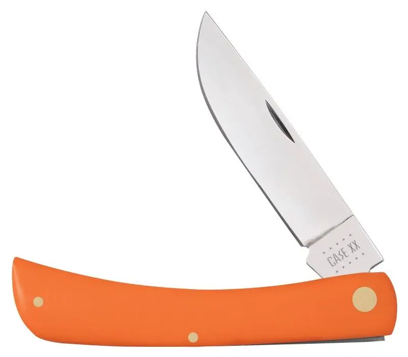 Case Xx - Smooth Orange Delrin Sodbuster Stainless Pocket Knife 1
