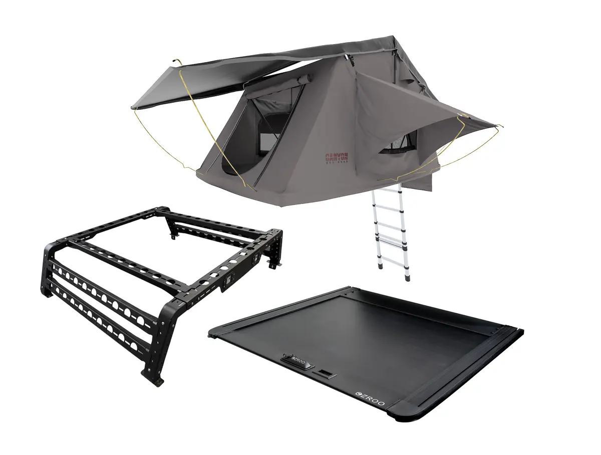 Rooftop Tent/ Tubrack/ Rollercover Package - 2 Person Soft Shell Tent (Short Style Tent) 1