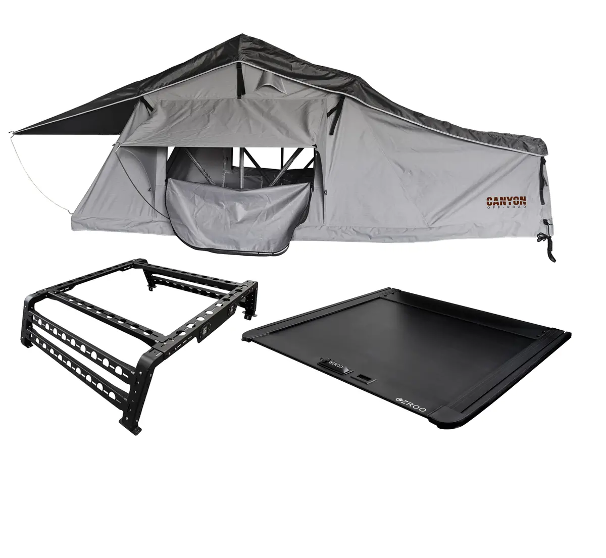 Rooftop Tent/ Tubrack/ Rollercover Package - 2 Person Soft Shell Tent (Long Style Panorama) 1