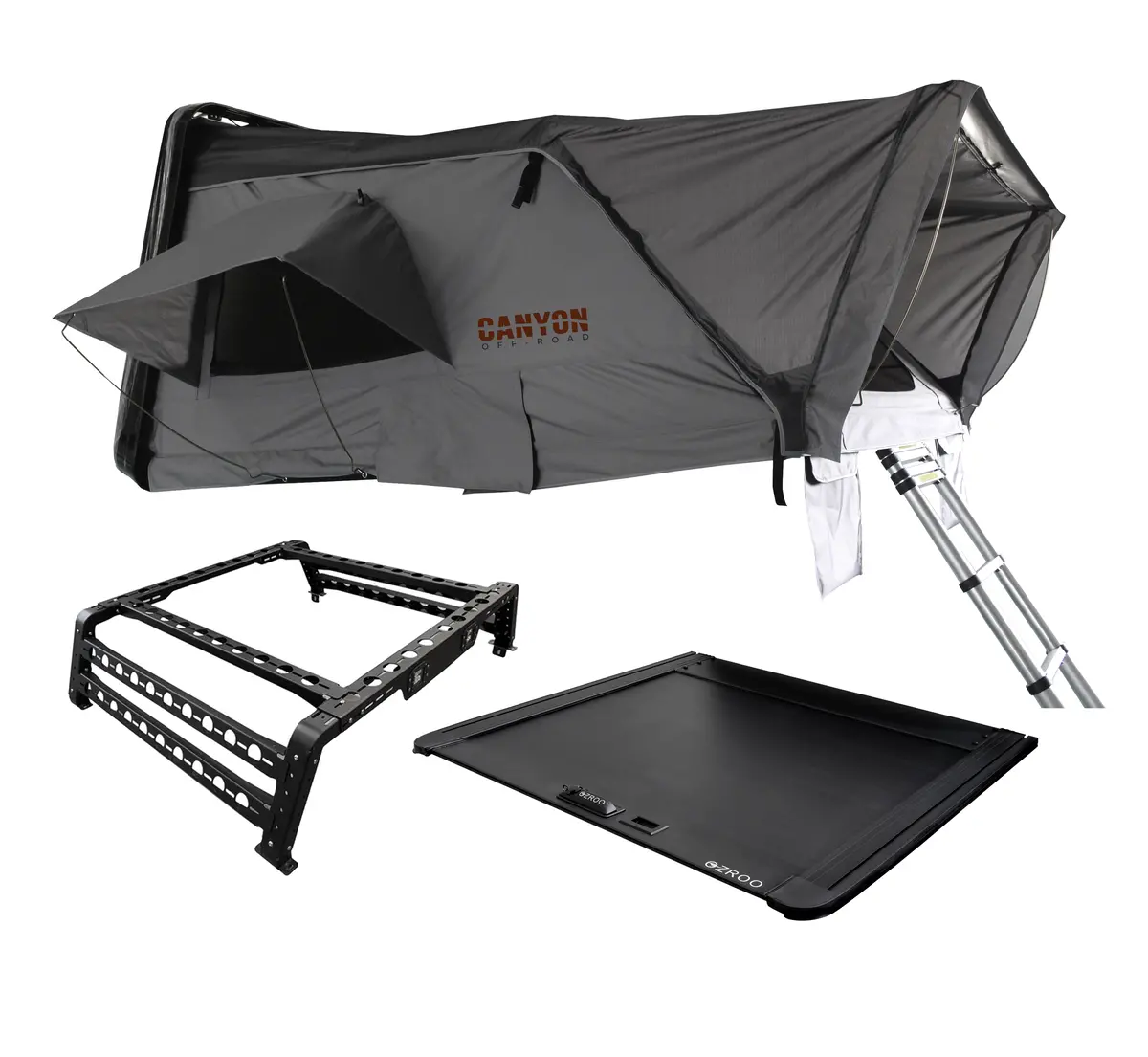 Rooftop Tent/ Tubrack/ Rollercover Package - 4 Person Hard Shell Tent (Abs Shell) 1