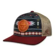 Ropesmart Leather Circle Patch Aztec Cardinal 1