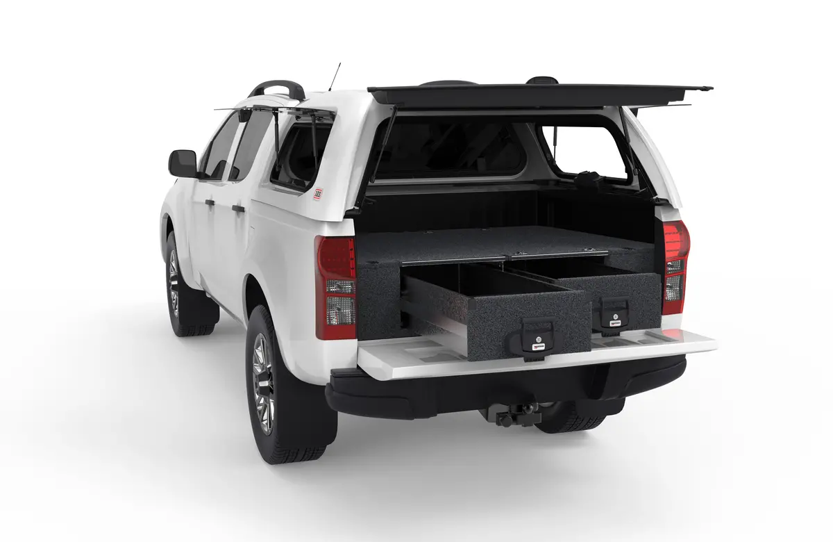 Isuzu D-Max (2012-2020) Tf 4Wd Interiors Fixed Floor Drawers Dual Cab 1