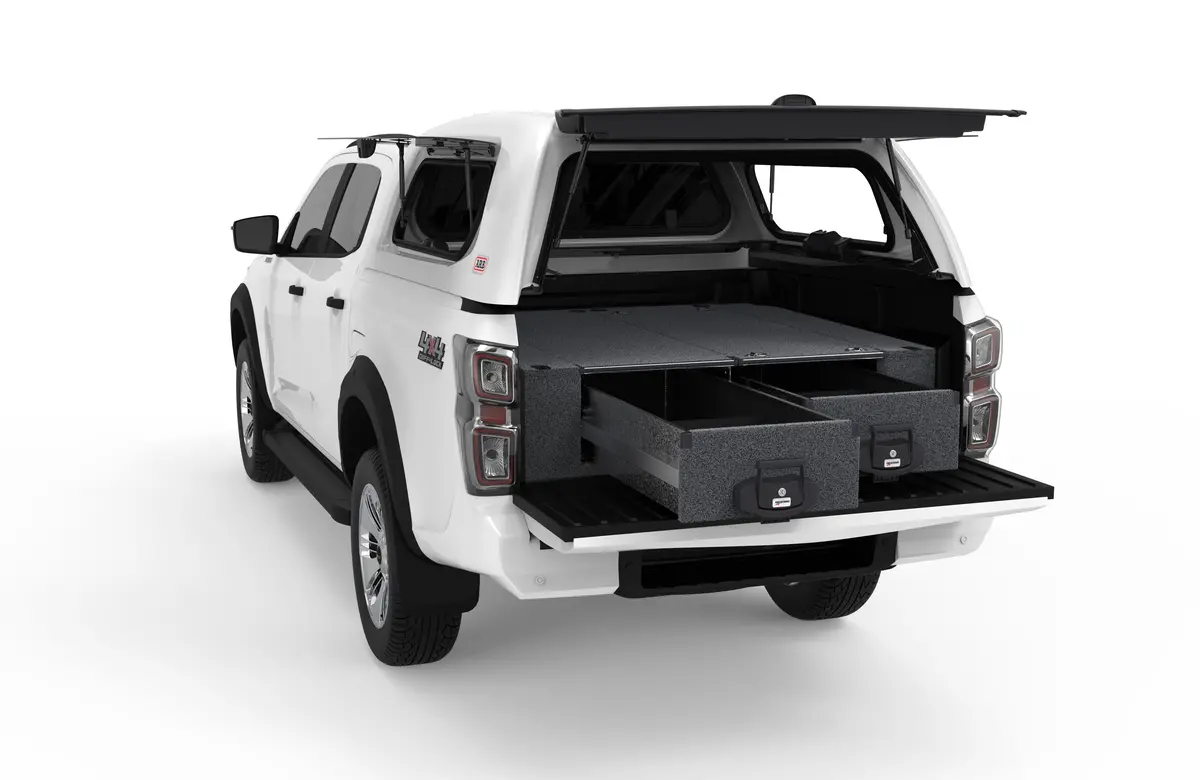 Isuzu D-Max (2020-2027) 4Wd Interiors Fixed Floor Drawers Dual Cab 1