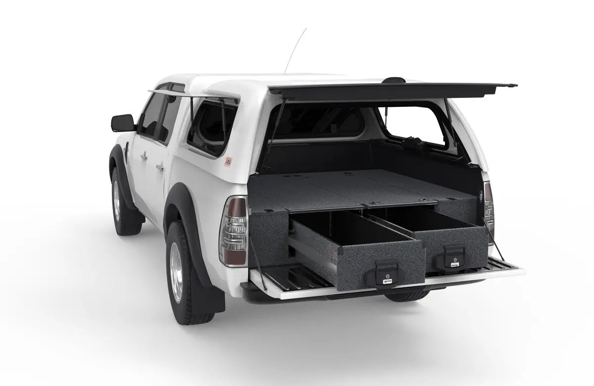 Ford Ranger (2006-2011) 4Wd Interiors Fixed Floor Drawers Dual Cab 1