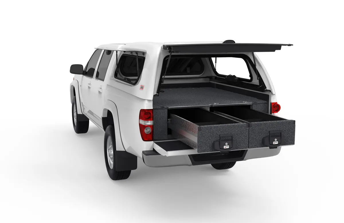 Holden Colorado (2002-2012) 4Wd Interiors Fixed Floor Drawers Dual Cab 1