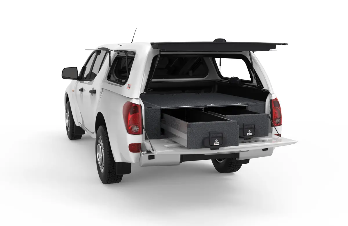 Mitsubishi Triton (2006-2009) Ml 4Wd Interiors Fixed Floor Drawers Dual Cab 1