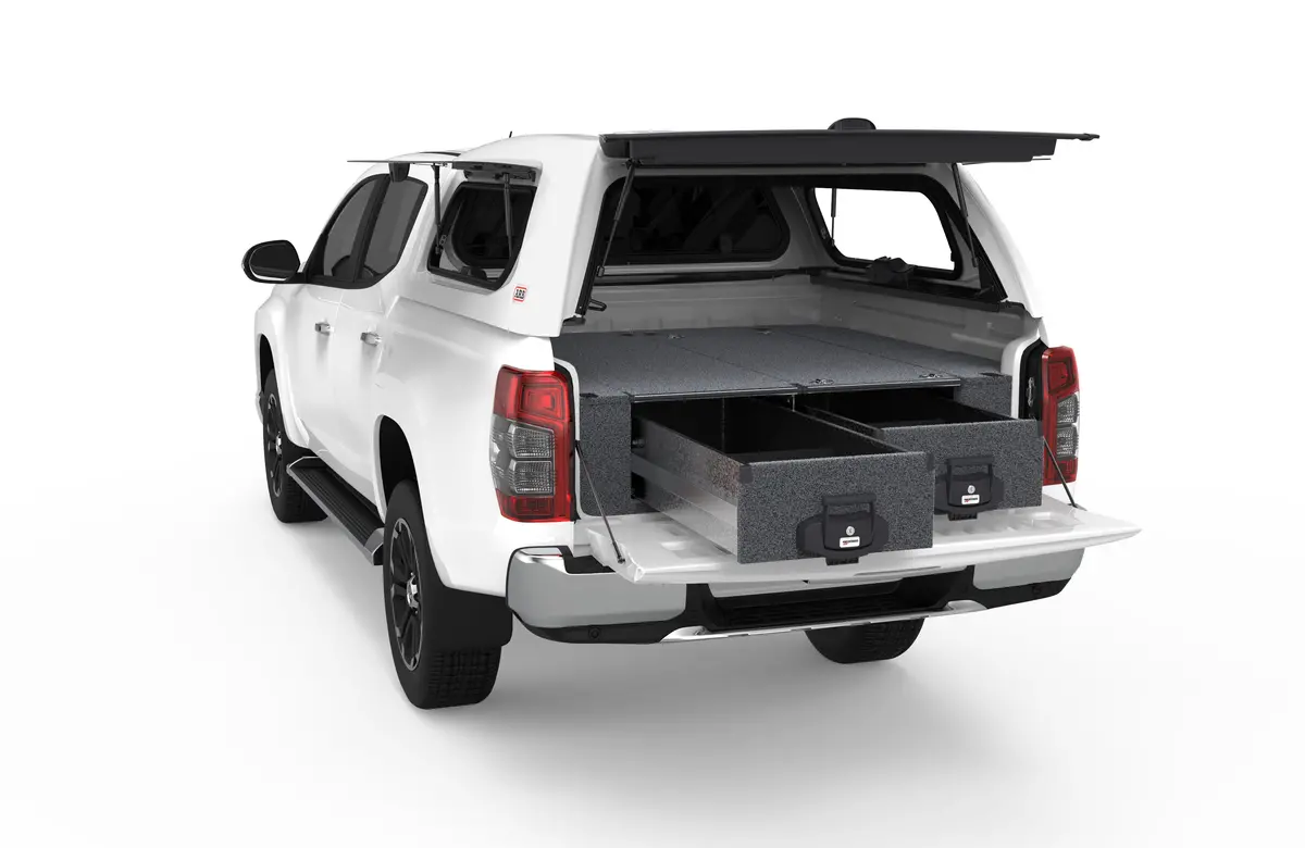 Mitsubishi Triton (2019-2024) Mr 4Wd Interiors Fixed Floor Drawers Dual Cab 1