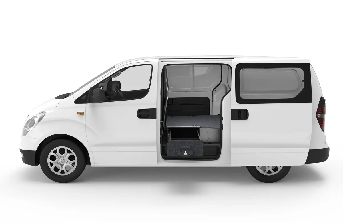 Hyundai Iload (2009-2021) Side Access 4Wd Interiors Fixed Floor Drawers Van 1
