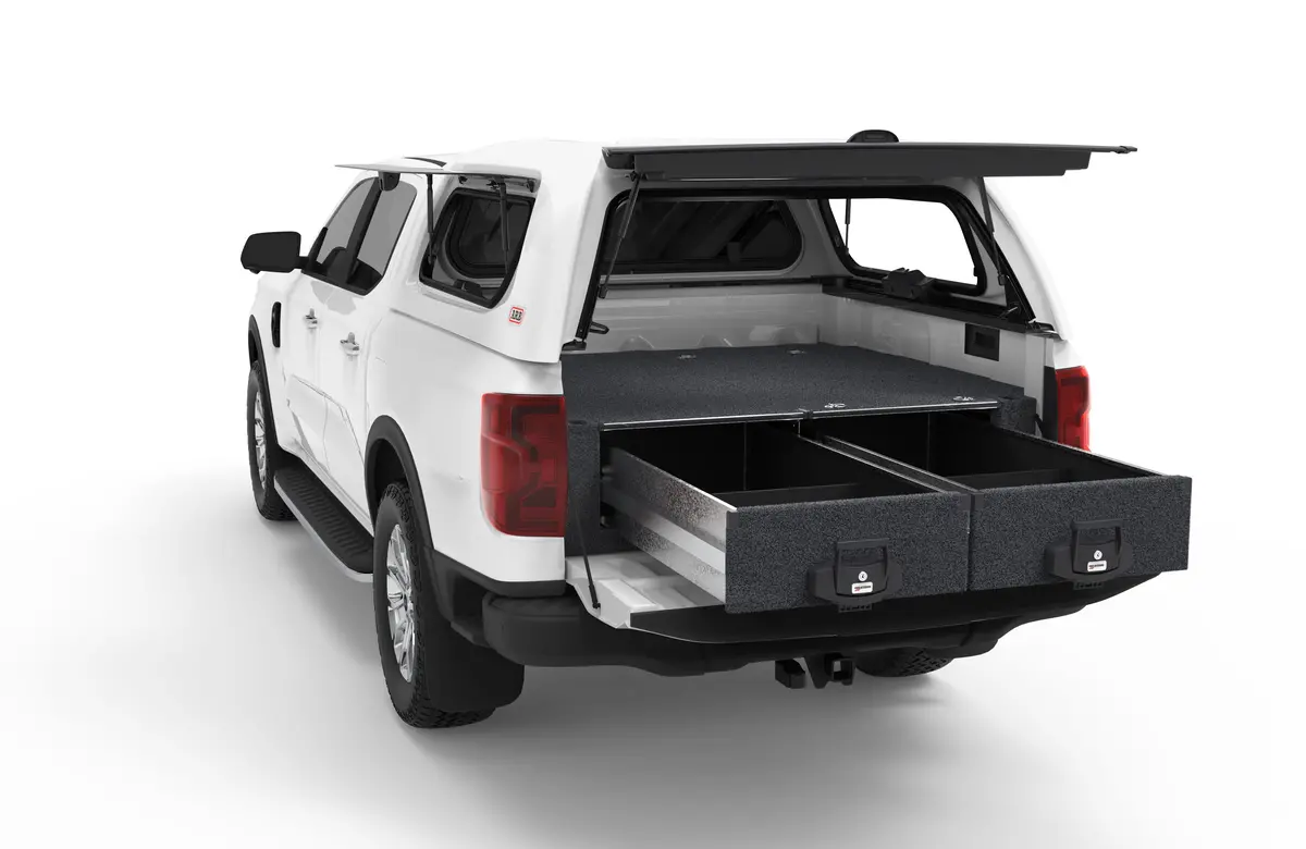 Ford Ranger (2022-2027) Next Gen 4Wd Interiors Fixed Floor Drawers Dual Cab 1