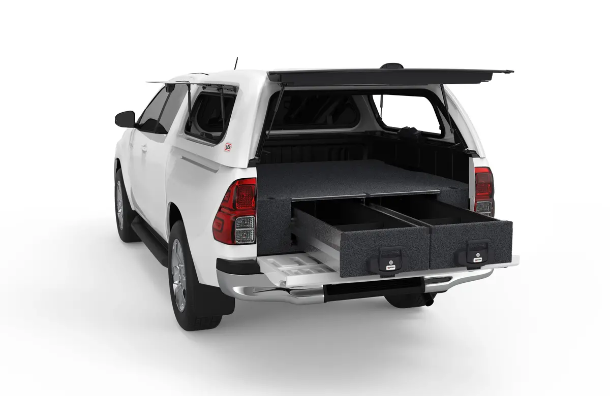 Toyota Hilux (2005-2015) Kun N70 Sr5 J Deck 4Wd Interiors Fixed Floor Drawers Extra Cab 1