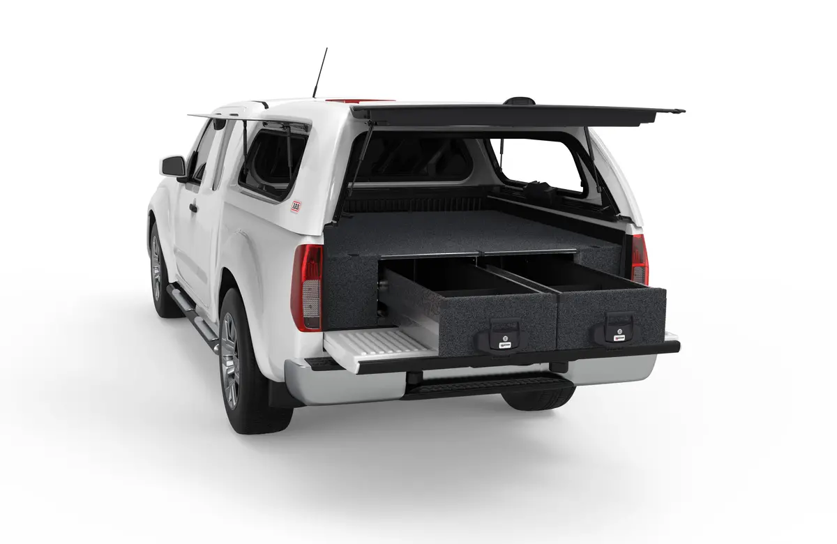 Nissan Navara (2005-2015) D40 Rx 4Wd Interiors Fixed Floor Drawers King/Extra Cab 1