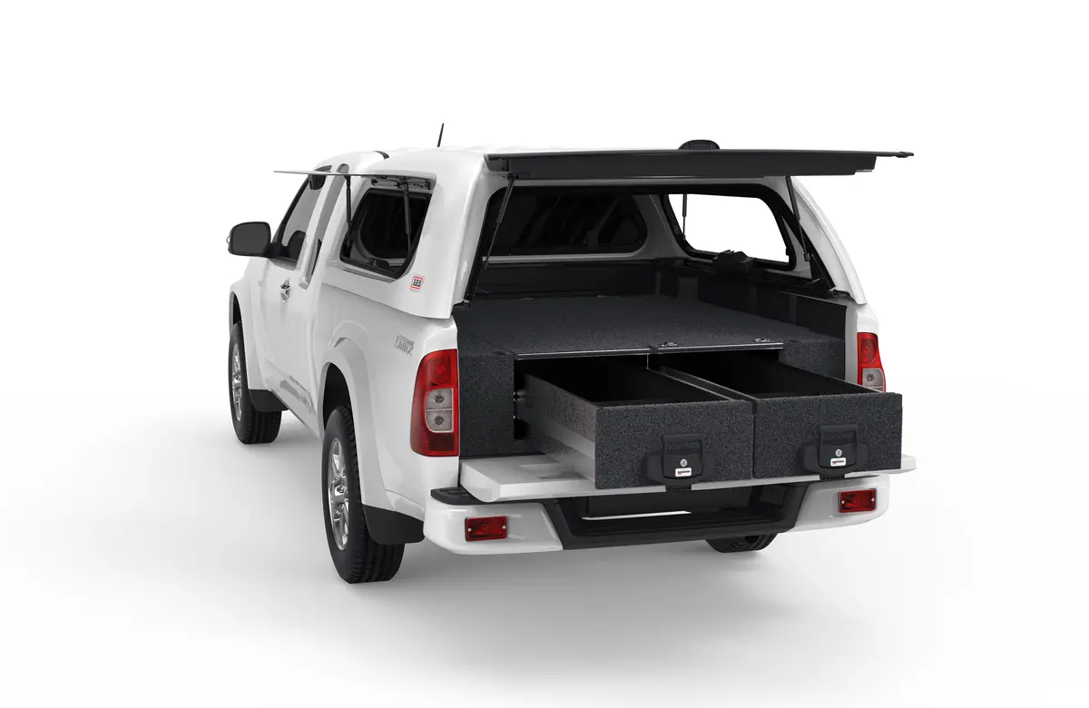 Isuzu D-Max (2012-2017) 4Wd Interiors Fixed Floor Drawers Extra Cab 1
