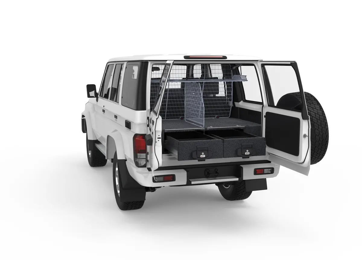 Toyota Landcruiser 76 Series (2021-2022) 4Wd Interiors Fixed Floor Drawers 1