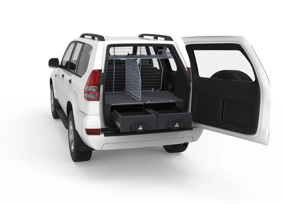 Toyota Prado 120 Series (2002-2009) With Rear Air Con 4Wd Interiors Fixed Floor Drawers 1