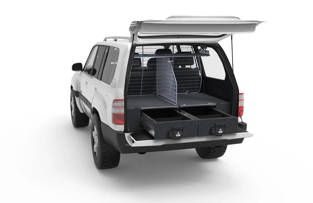 Toyota Landcruiser 100 Series (2002-2007) Gxl 4Wd Interiors Fixed Floor Drawers 1