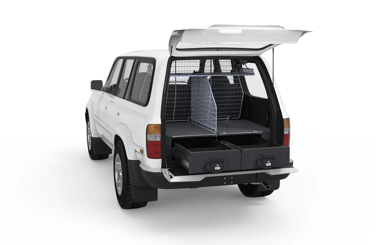 Toyota Landcruiser 80 Series (1995-1998) Gxl 4Wd Interiors Fixed Floor Drawers 1