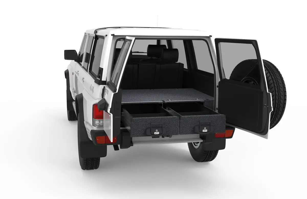 Nissan Patrol (1988-1997) Gq Swb & 4Wd Interiors Fixed Floor Drawers Wagon 1