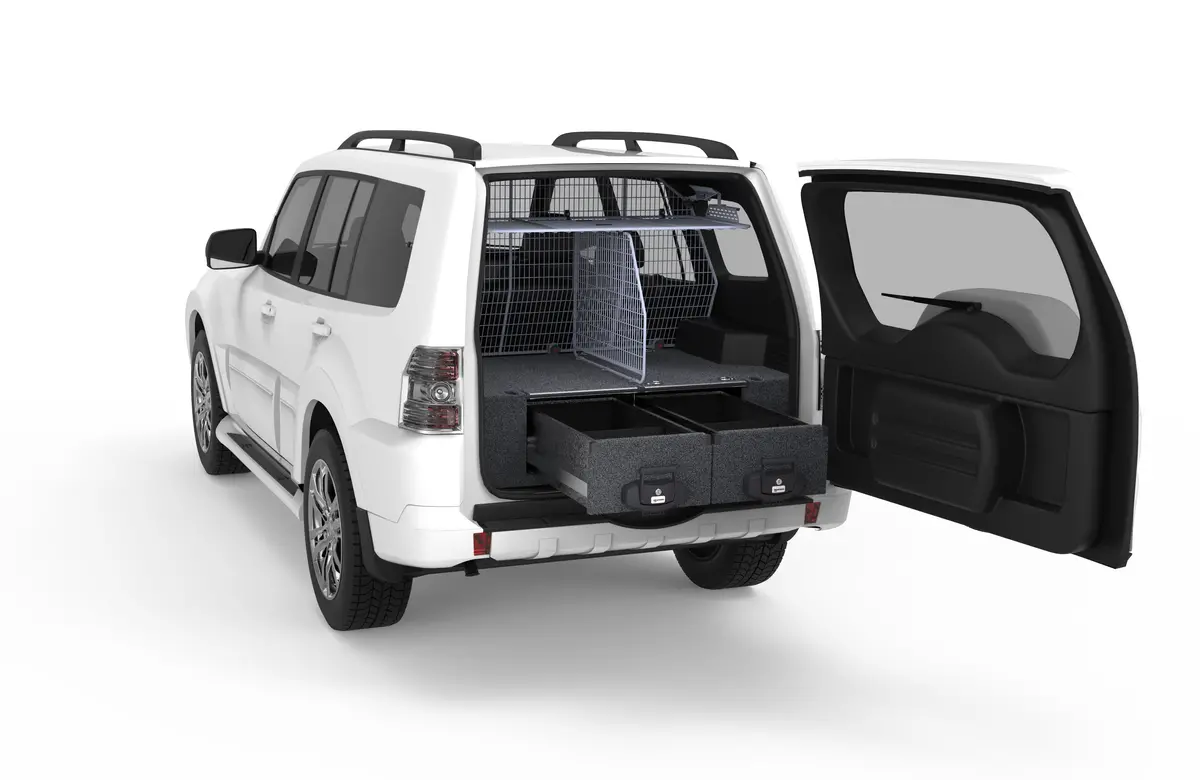 Mitsubishi Pajero (2010-2021) Platinum With Sub Woofer 4Wd Interiors Fixed Floor Drawers 1