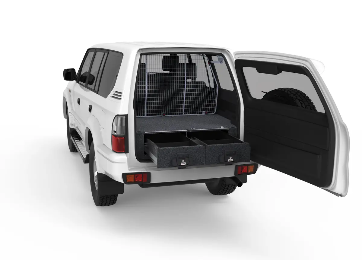 Toyota Prado 90 Series (1996-2002) Wagon Without Rear Air Con 4Wd Interiors Fixed Floor Drawers Wagon 1
