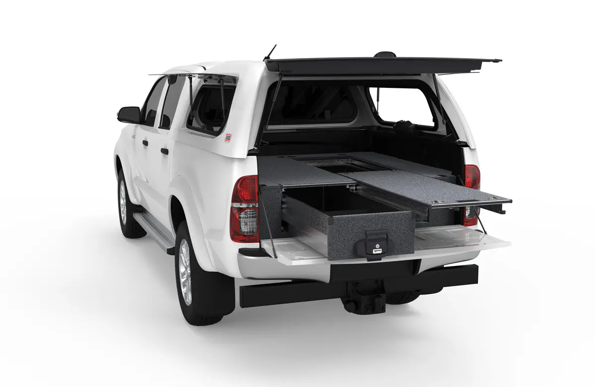 Toyota Hilux (2005-2015) Kun N70 Sr5 A Deck 4Wd Interiors Single Roller Floor Drawers Dual Cab 1