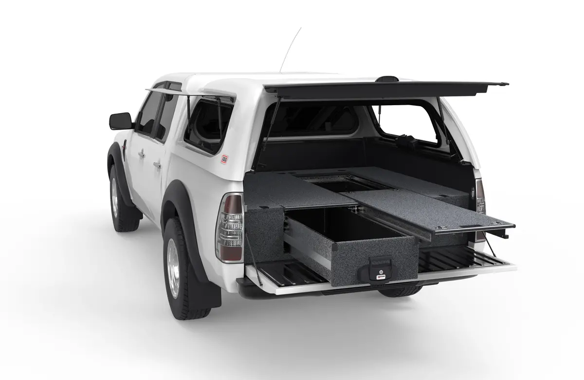 Ford Ranger (2006-2011) 4Wd Interiors Single Roller Floor Drawers Dual Cab 1