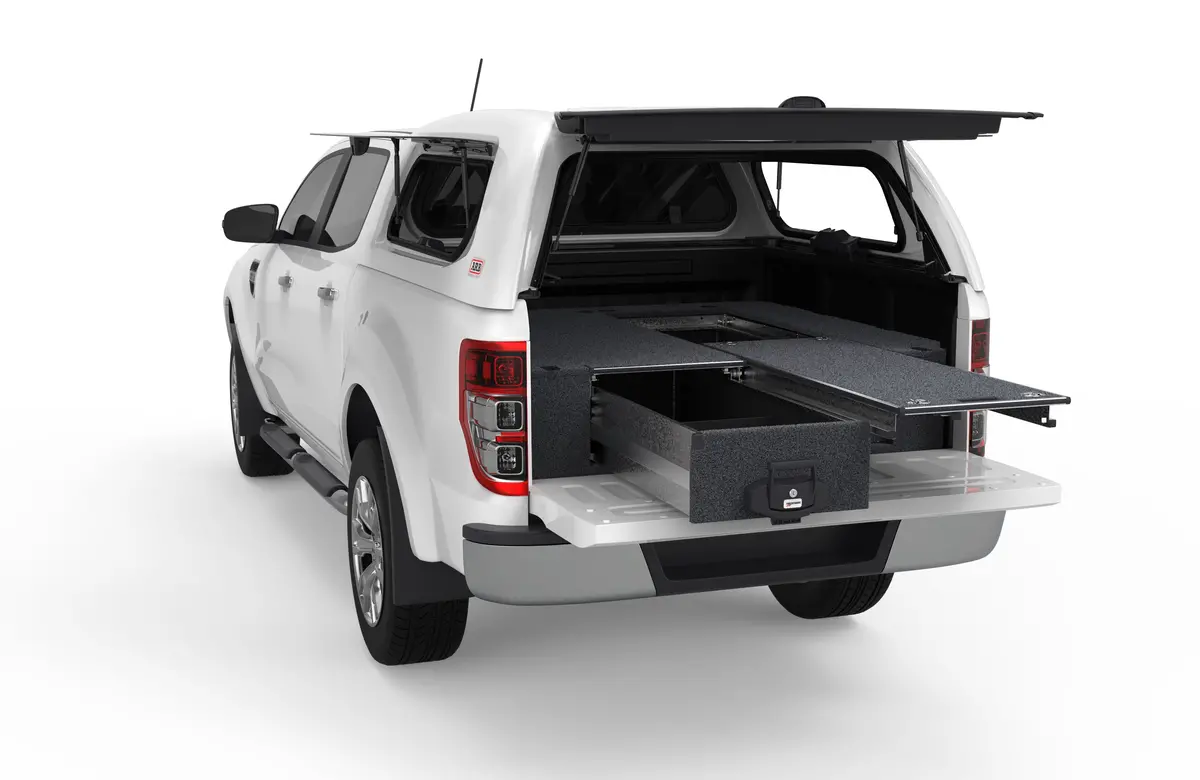 Ford Ranger (2011-2015) Pxi 4Wd Interiors Single Roller Floor Drawers Dual Cab 1