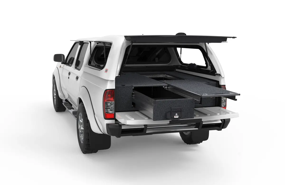 Nissan Navara (1997-2015) D22 4Wd Interiors Single Roller Floor Drawers Dual Cab 1