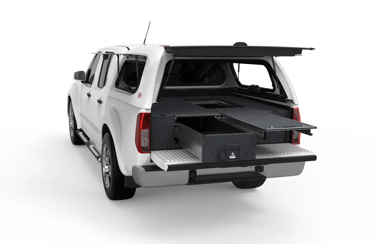 Nissan Navara (2005-2015) D40 Stx 4Wd Interiors Single Roller Floor Drawers Dual Cab 1