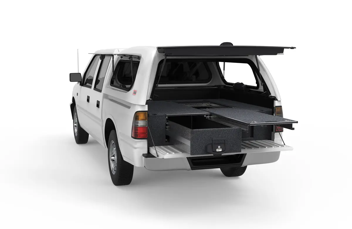 Holden Rodeo (1988-2002) 4Wd Interiors Single Roller Floor Drawers Dual Cab 1