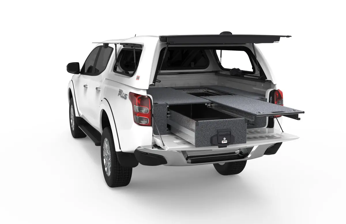 Mitsubishi Triton (2015-2018) Mq 4Wd Interiors Single Roller Floor Drawers Dual Cab 1
