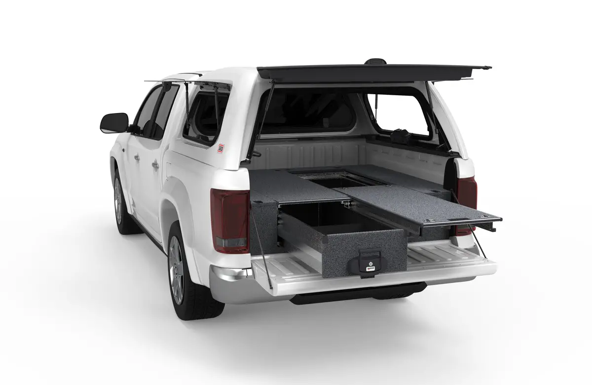 Volkswagen Amarok (2010-2023) 4Wd Interiors Single Roller Floor Drawers Dual Cab 1
