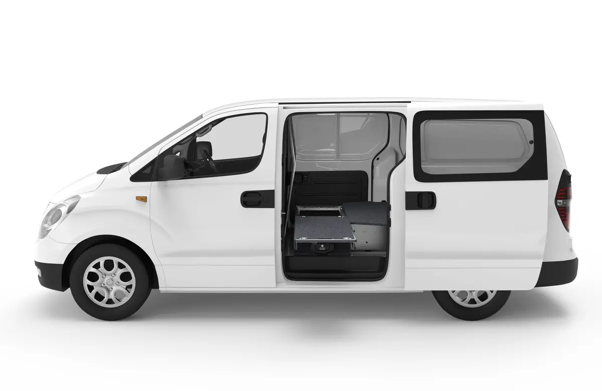 Hyundai Iload (2009-2021) Side Access 4Wd Interiors Single Roller Floor Drawers Van 1