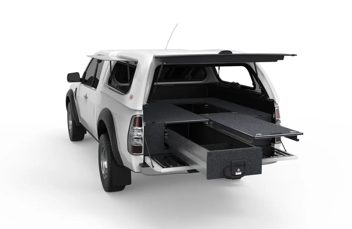 Ford Ranger (2006-2011) 4Wd Interiors Single Roller Floor Drawers Super Cab/Extra Cab 1