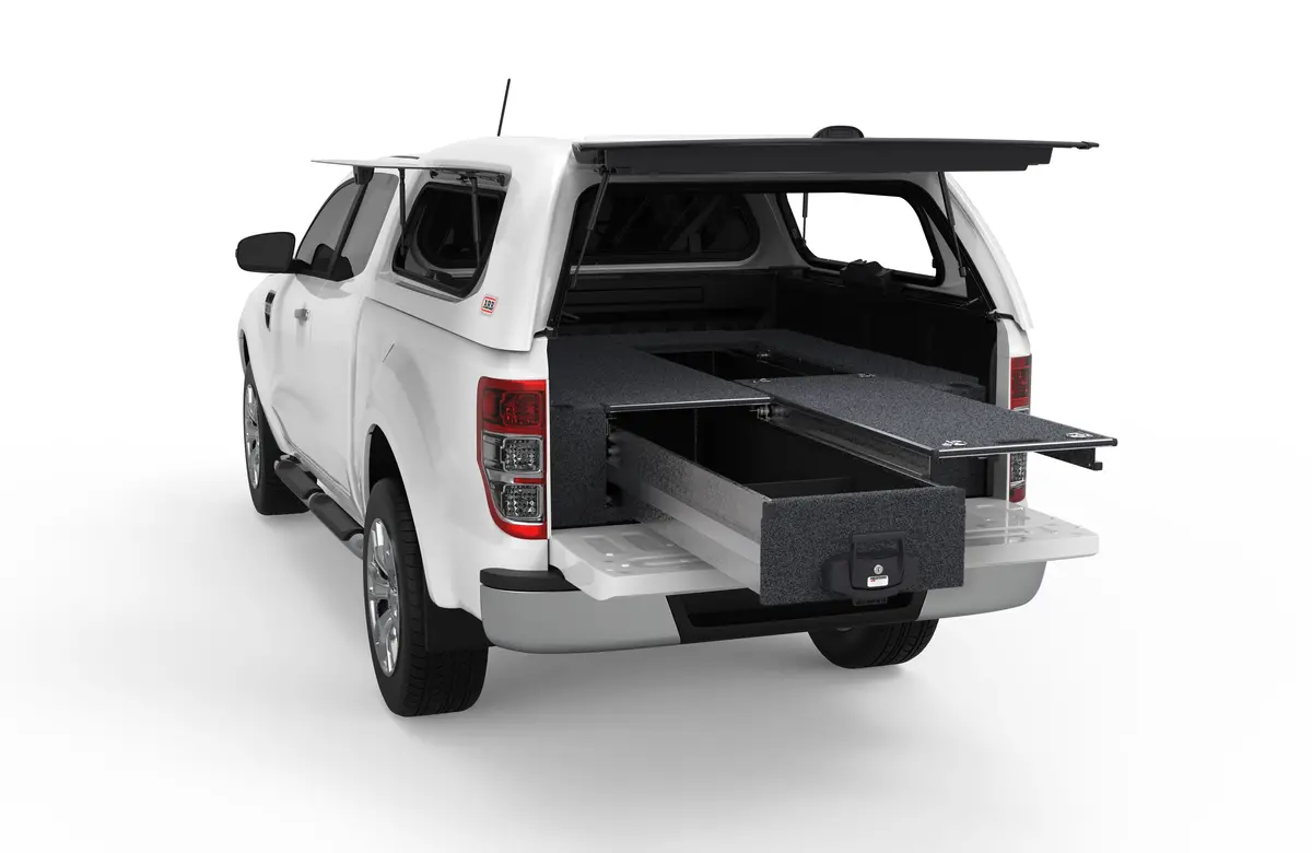 Ford Ranger (2011-2015) Pxi 4Wd Interiors Single Roller Floor Drawers Super Cab/Extra Cab 1