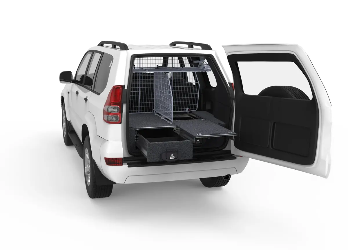 Toyota Prado 120 Series (2002-2009) Without Rear Air Con 4Wd Interiors Single Roller Floor Drawers 1