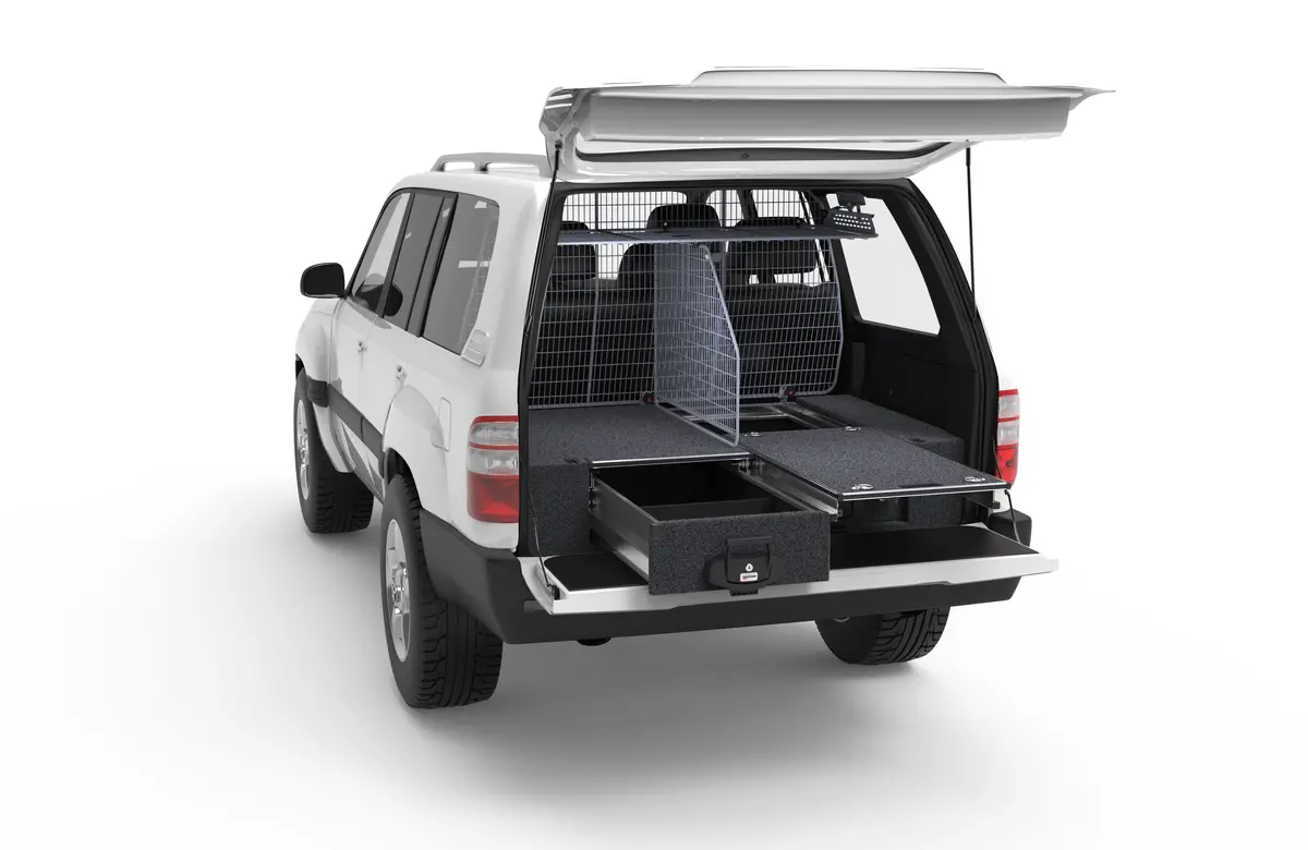 Toyota Landcruiser 100 Series (2002-2007) Gxl Wagon With Rear Air Con 4Wd Interiors Single Roller Floor Drawers 1