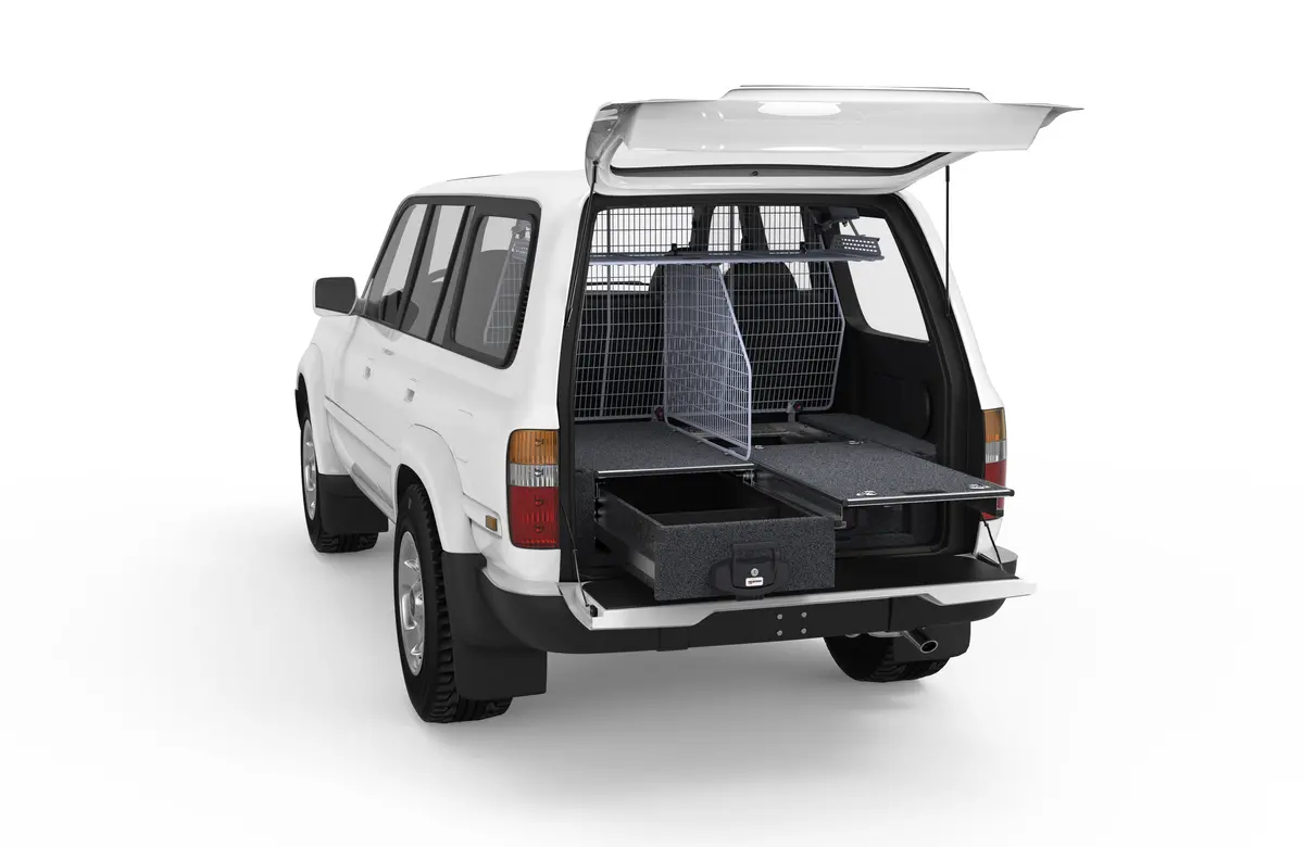 Toyota Landcruiser 80 Series (1990-1994) Gxl 4Wd Interiors Single Roller Floor Drawers 1
