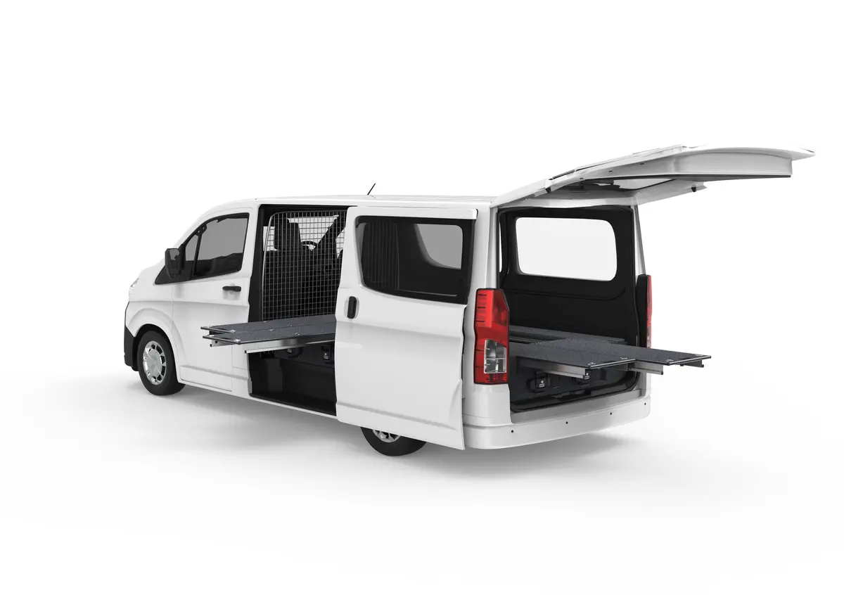 Toyota Hiace (2019-2025) Full Van 4Wd Interiors Dual Roller Floor Side Drawers & Dual Roller Floor Rear Drawers Van 1