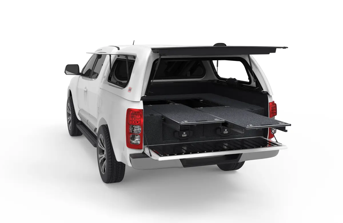 Holden Colorado (2012-2020) Rg 4Wd Interiors Dual Roller Floor Drawers Space Cab/Extra Cab 1