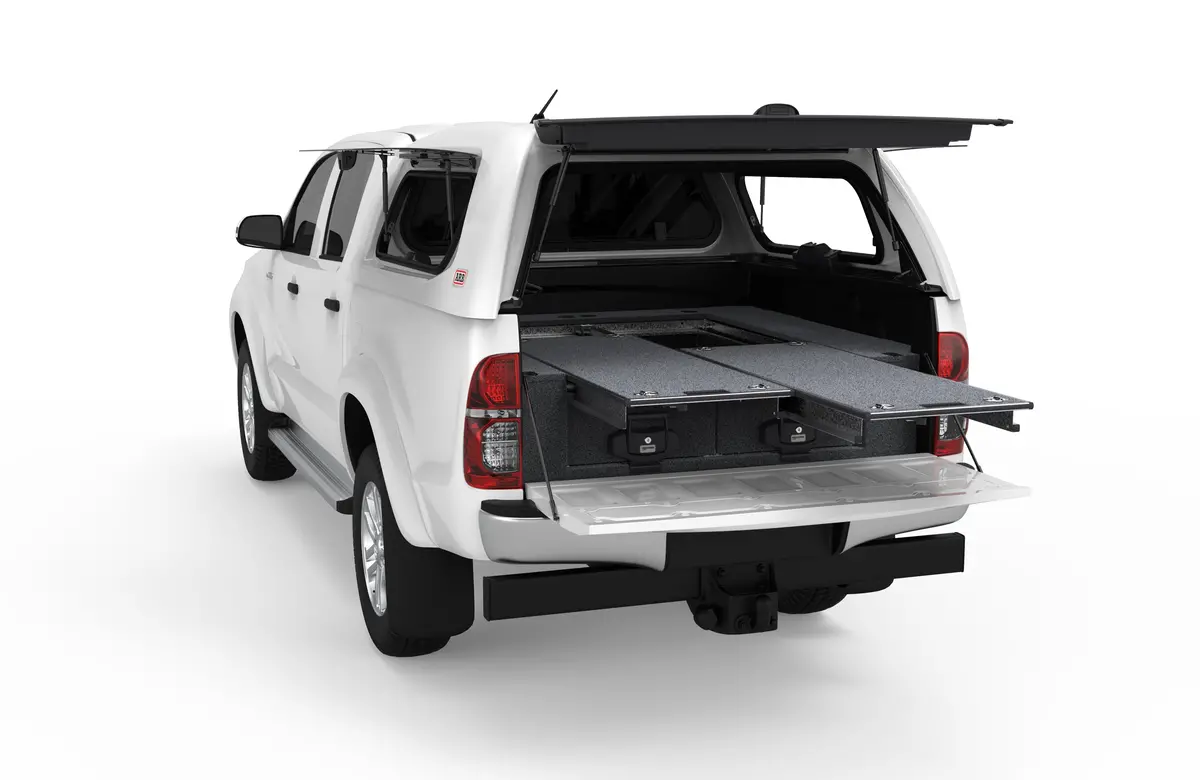 Toyota Hilux (2005-2015) Kun N70 Sr5 J Deck 4Wd Interiors Dual Roller Floor Drawers Dual Cab 1