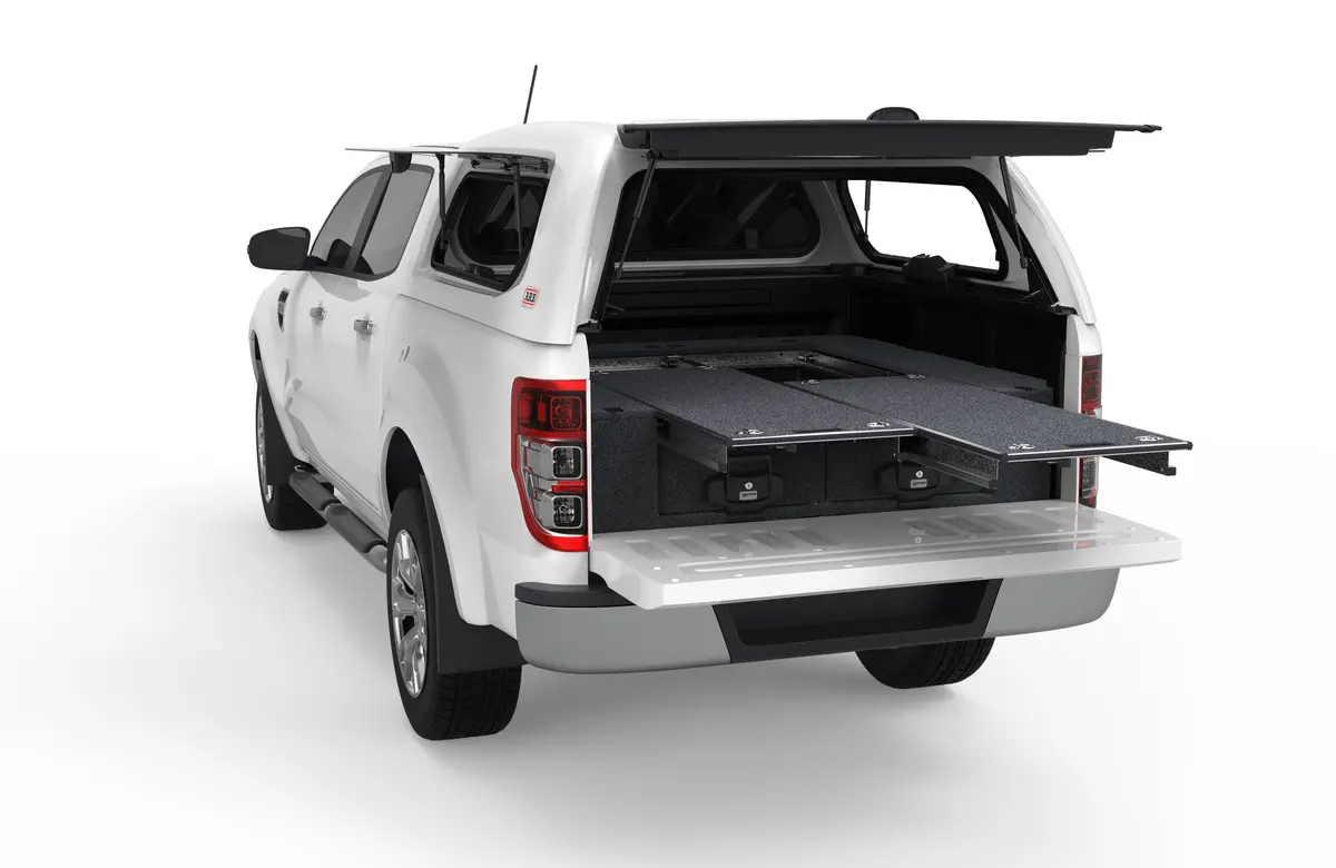 Ford Ranger (2011-2015) Pxi 4Wd Interiors Dual Roller Floor Drawers Dual Cab 1