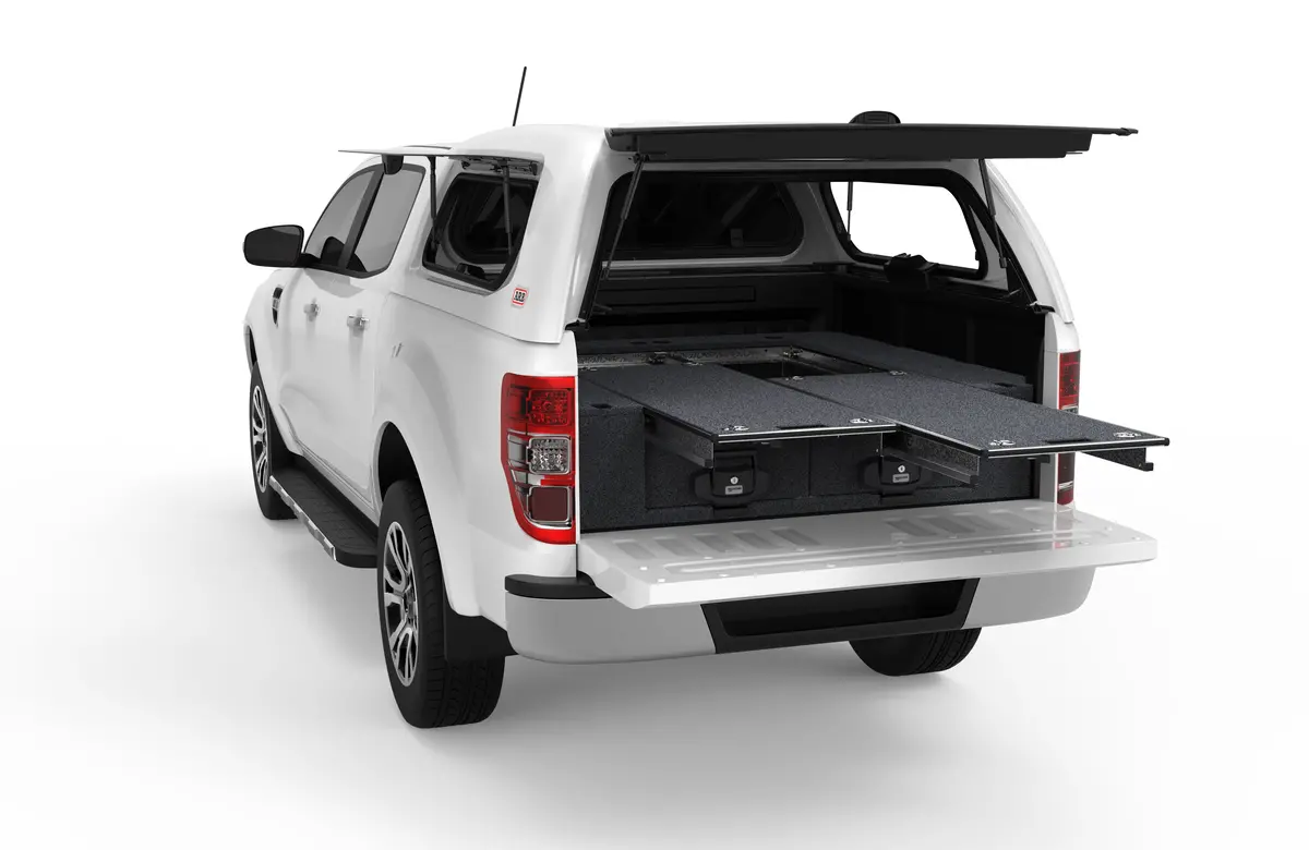 Ford Ranger (2015-2018) Pxii 4Wd Interiors Dual Roller Floor Drawers Dual Cab 1