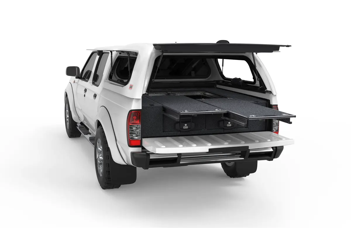 Nissan Navara (1997-2015) D22 4Wd Interiors Dual Roller Floor Drawers Dual Cab 1
