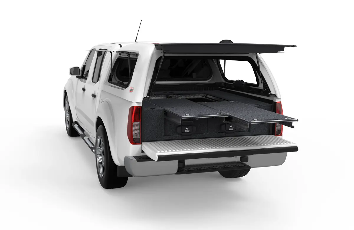 Nissan Navara (2005-2015) D40 Stx 4Wd Interiors Dual Roller Floor Drawers Dual Cab 1